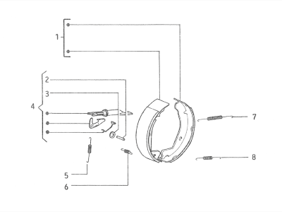 Rear brake jaws